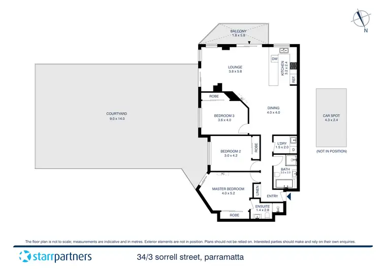 Floorplan of Homely apartment listing, 34/3 Sorrell Street, Parramatta NSW 2150