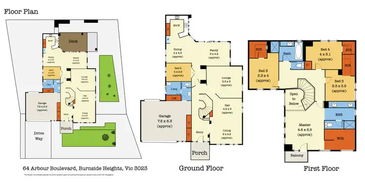 Floorplan of Homely house listing, 64 Arbour Boulevard, Burnside Heights VIC 3023