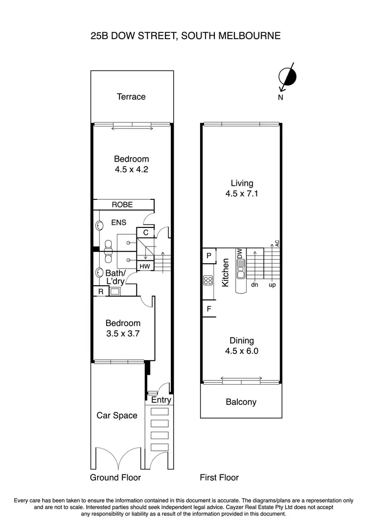 Floorplan of Homely house listing, 25B Dow Street, South Melbourne VIC 3205