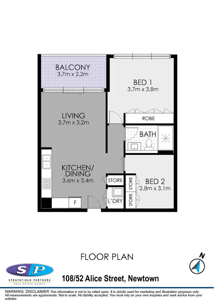 Floorplan of Homely apartment listing, 108/52 Alice Street, Newtown NSW 2042