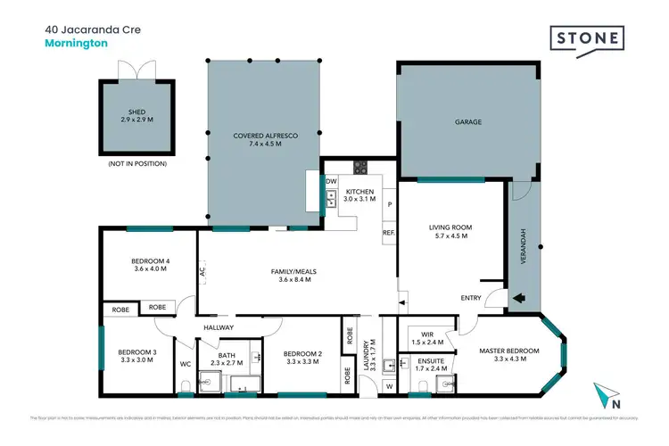 Floorplan of Homely house listing, 40 Jacaranda Crescent, Mornington VIC 3931