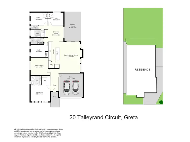 Floorplan of Homely house listing, 20 Talleyrand Circuit, Greta NSW 2334