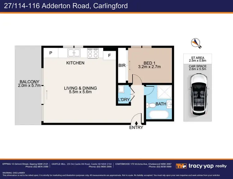 Floorplan of Homely apartment listing, 27/114-116 Adderton Road, Carlingford NSW 2118