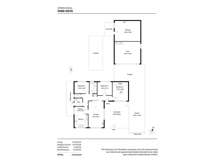 Floorplan of Homely house listing, 22 Kalina Avenue, Para Vista SA 5093