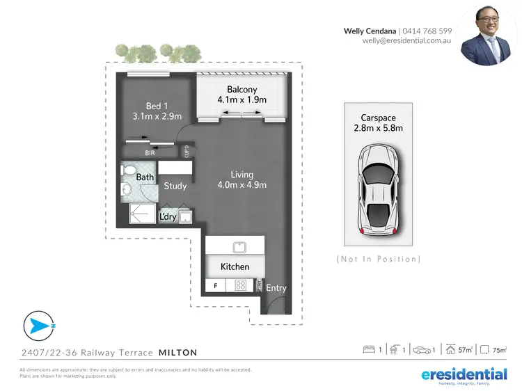Floorplan of Homely unit listing, 20407/22-36 Railway Terrace, Milton QLD 4064
