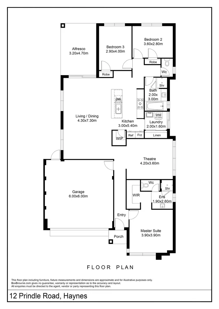 Floorplan of Homely house listing, 12 Prindle Road, Haynes WA 6112