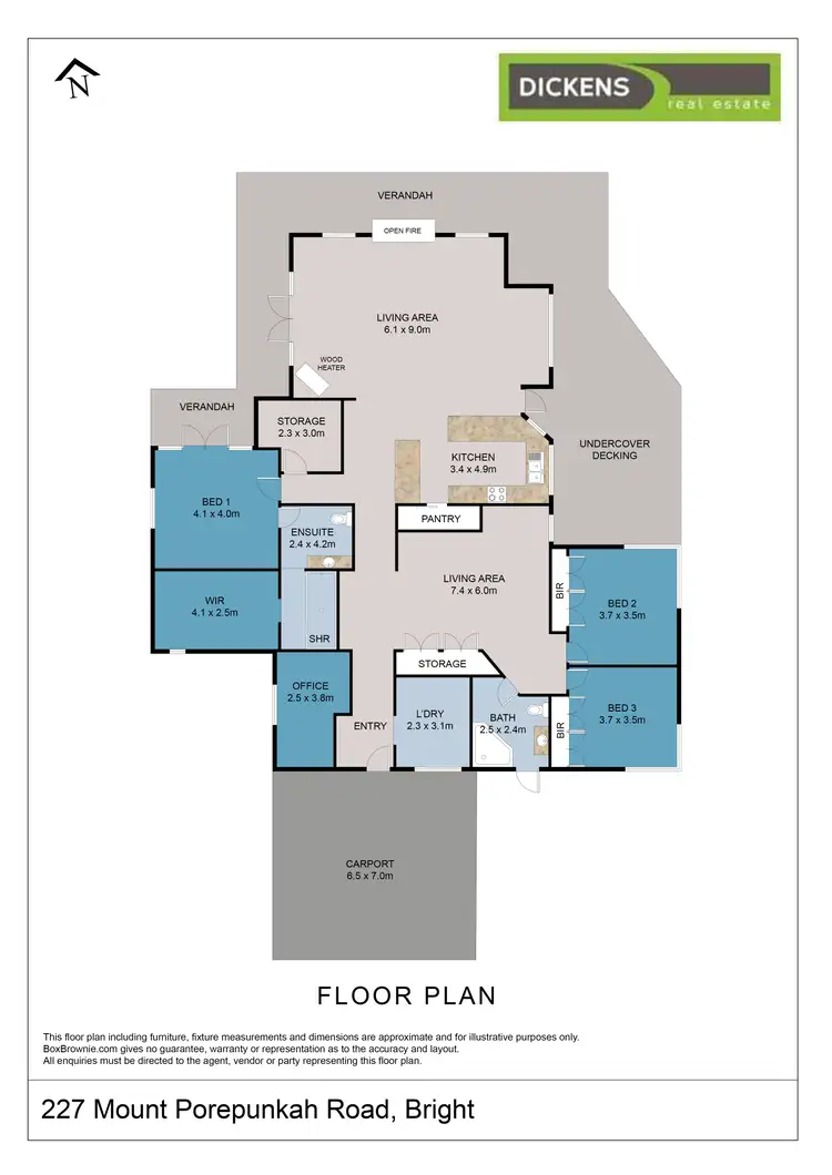 Floorplan of Homely rural property listing, 227 Mount Porepunkah Road, Bright VIC 3741