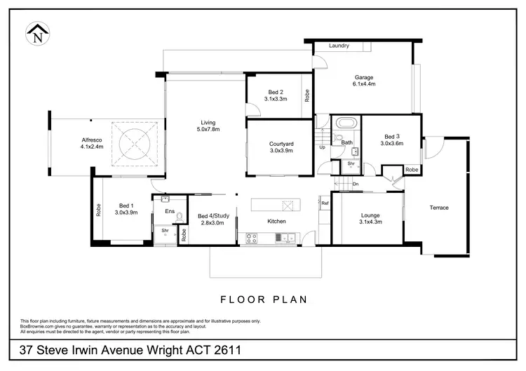 Floorplan of Homely house listing, 37 Steve Irwin Avenue, Wright ACT 2611