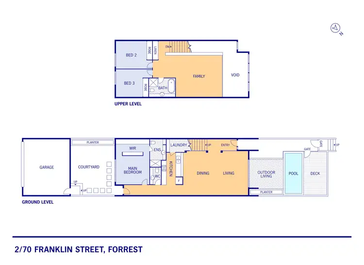 Floorplan of Homely townhouse listing, 2/70 Franklin Street, Forrest ACT 2603