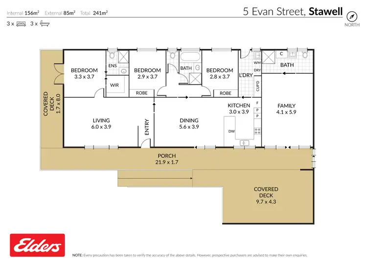Floorplan of Homely house listing, 5 Evan Street, Stawell VIC 3380