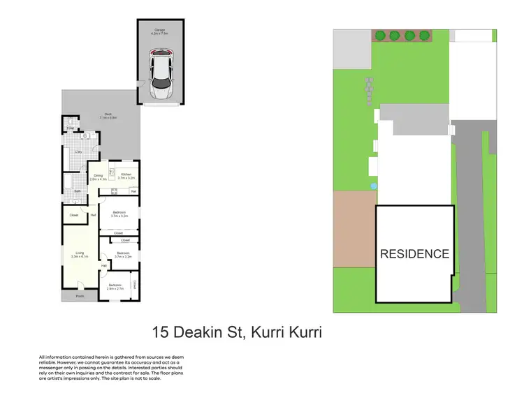 Floorplan of Homely house listing, 15 Deakin Street, Kurri Kurri NSW 2327