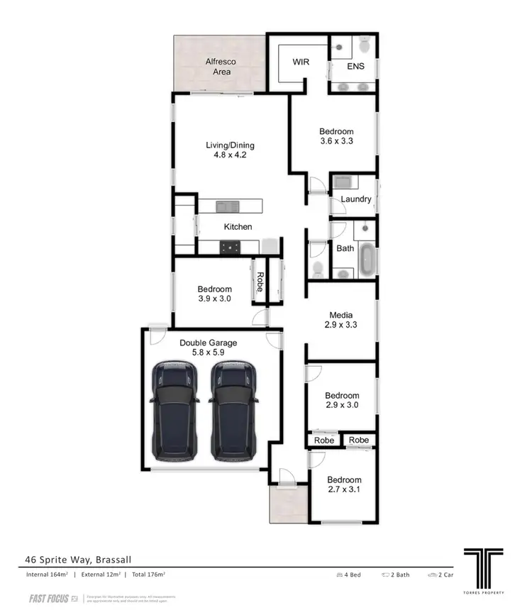 Floorplan of Homely house listing, 46 Sprite Way, Brassall QLD 4305