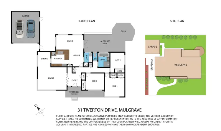 Floorplan of Homely house listing, 31 Tiverton Drive, Mulgrave VIC 3170