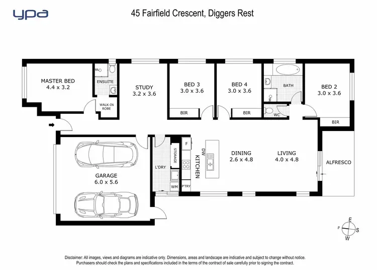 Floorplan of Homely house listing, 45 Fairfield Crescent, Diggers Rest VIC 3427