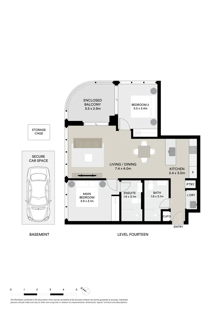 Floorplan of Homely apartment listing, 1404/88a Christie Street, St Leonards NSW 2065