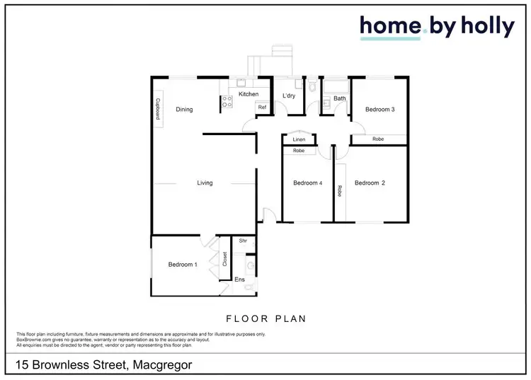Floorplan of Homely house listing, 15 Brownless Street, Macgregor ACT 2615