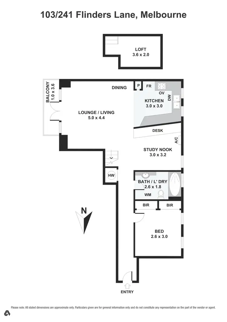 Floorplan of Homely apartment listing, 103/241 Flinders Lane, Melbourne VIC 3000