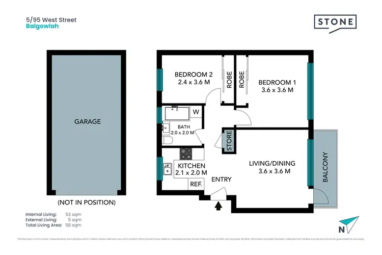 Floorplan of Homely unit listing, 5/95 West Street, Balgowlah NSW 2093
