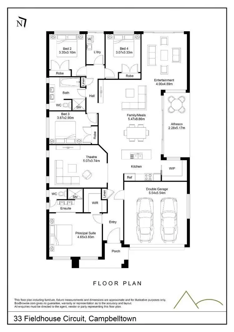 Floorplan of Homely house listing, 33 Fieldhouse Circuit, Campbelltown NSW 2560