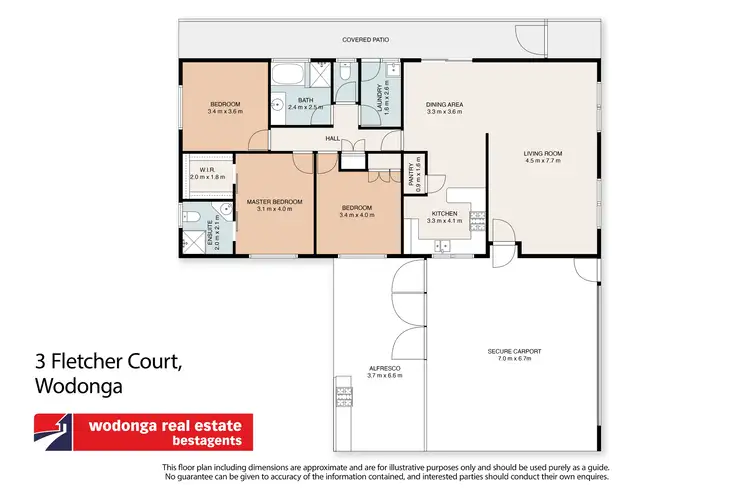 Floorplan of Homely house listing, 3 Fletcher Court, West Wodonga VIC 3690
