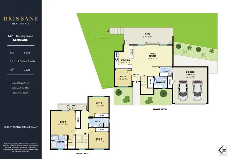Floorplan of Homely townhouse listing, 14/15 Kersley Road, Kenmore QLD 4069