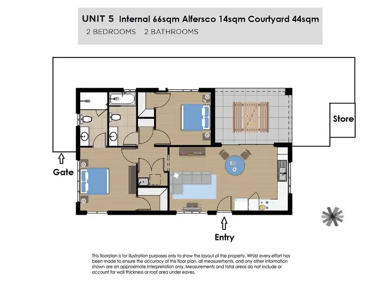 Floorplan of Homely apartment listing, 5/166 Leake, Street, Belmont WA 6104
