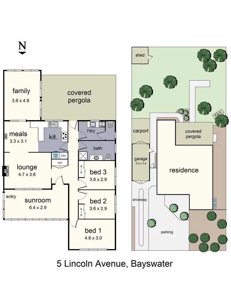 Floorplan of Homely house listing, 5 Lincoln Avenue, Bayswater VIC 3153
