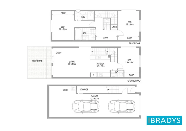 Floorplan of Homely townhouse listing, 26/1 Hoffmann Street, Moncrieff ACT 2914