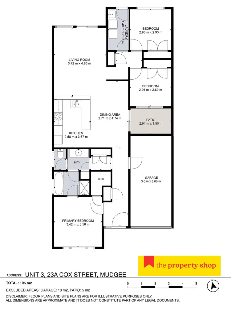 Floorplan of Homely unit listing, 3/23A Cox Street, Mudgee NSW 2850