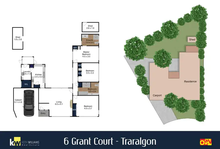 Floorplan of Homely house listing, 6 Grant Court, Traralgon VIC 3844