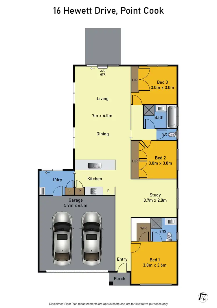 Floorplan of Homely house listing, 16 Hewett Drive, Point Cook VIC 3030