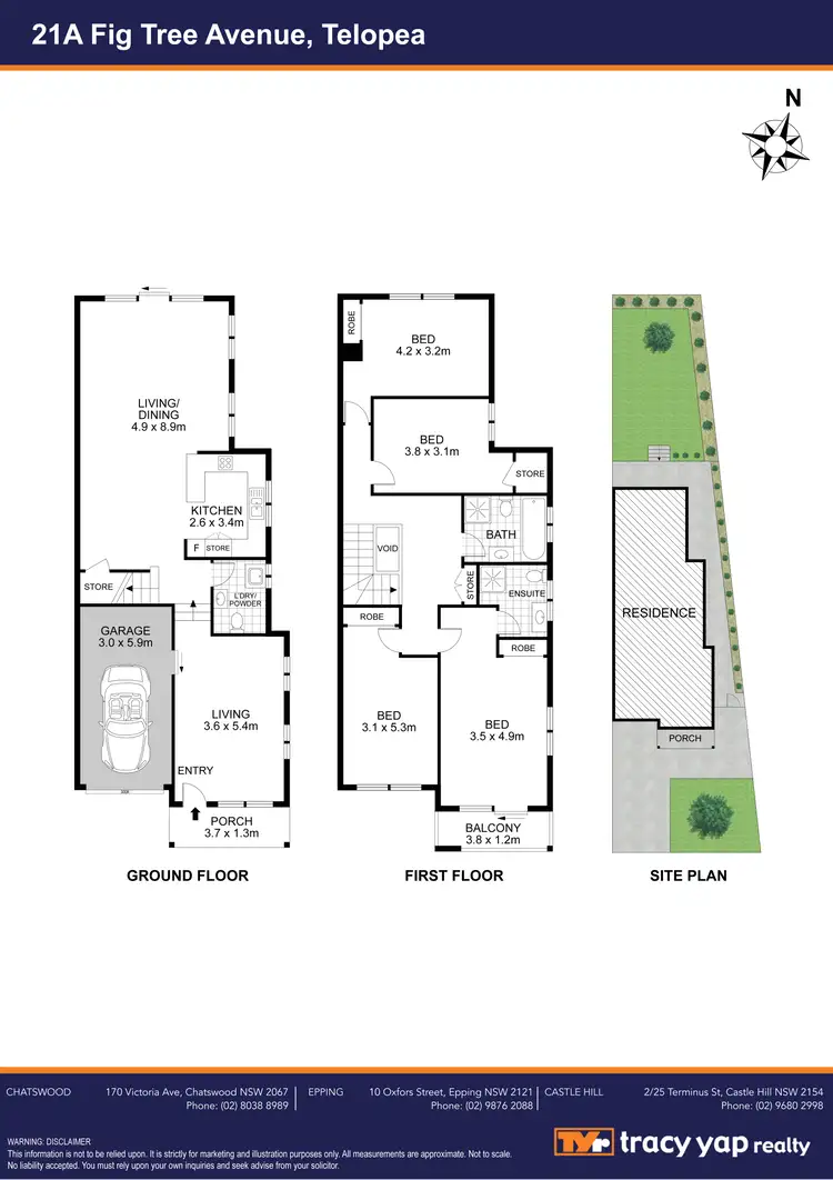 Floorplan of Homely semi-detached listing, 21A Fig Tree Avenue, Telopea NSW 2117