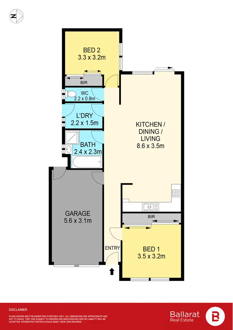 Floorplan of Homely townhouse listing, 2/2 Kenny Street, Ballarat East VIC 3350