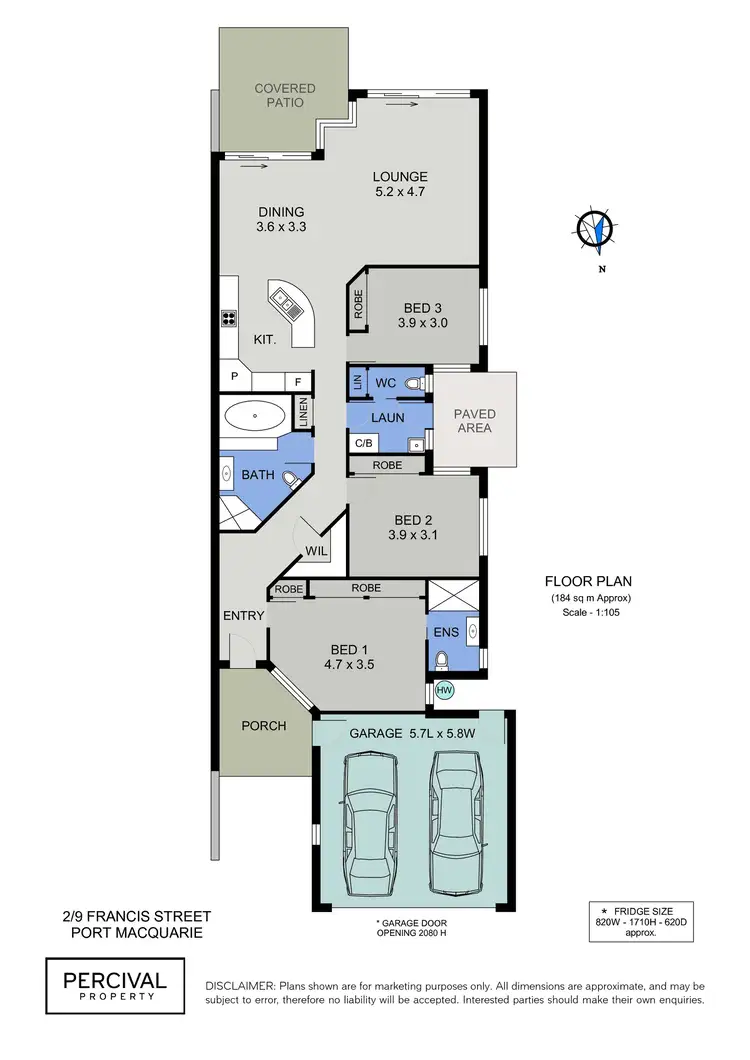 Floorplan of Homely villa listing, 2/9 Francis Street, Port Macquarie NSW 2444
