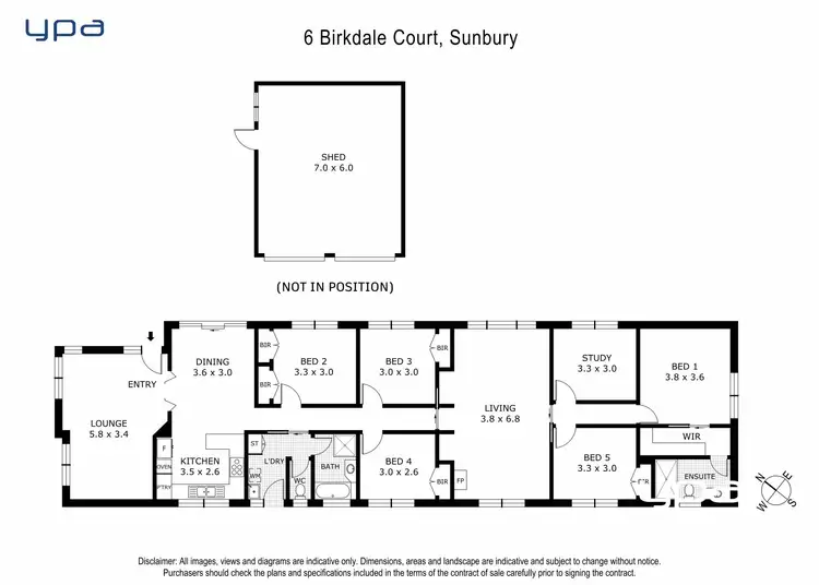 Floorplan of Homely house listing, 6 Birkdale Court, Sunbury VIC 3429