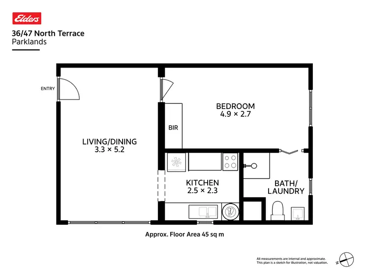 Floorplan of Homely unit listing, 36/47 North Terrace, Burnie TAS 7320