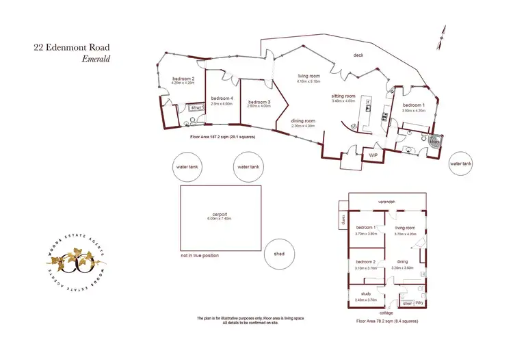 Floorplan of Homely rural property listing, 22 Edenmont Road, Emerald VIC 3782