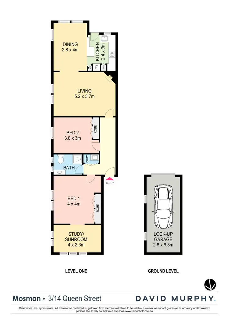 Floorplan of Homely apartment listing, 3/14 Queen Street, Mosman NSW 2088