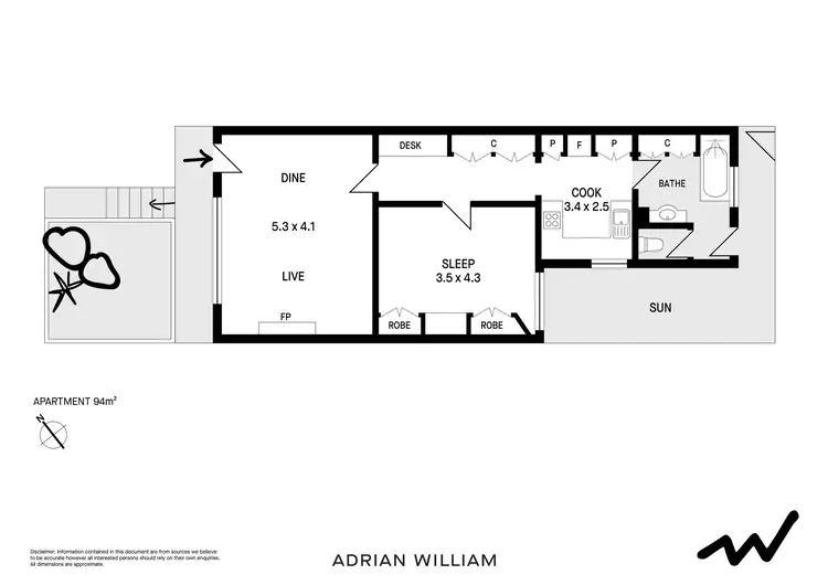 Floorplan of Homely apartment listing, 1/274 Bridge Road, Forest Lodge NSW 2037