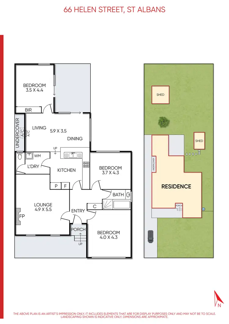 Floorplan of Homely house listing, 66 Helen Street, St Albans VIC 3021