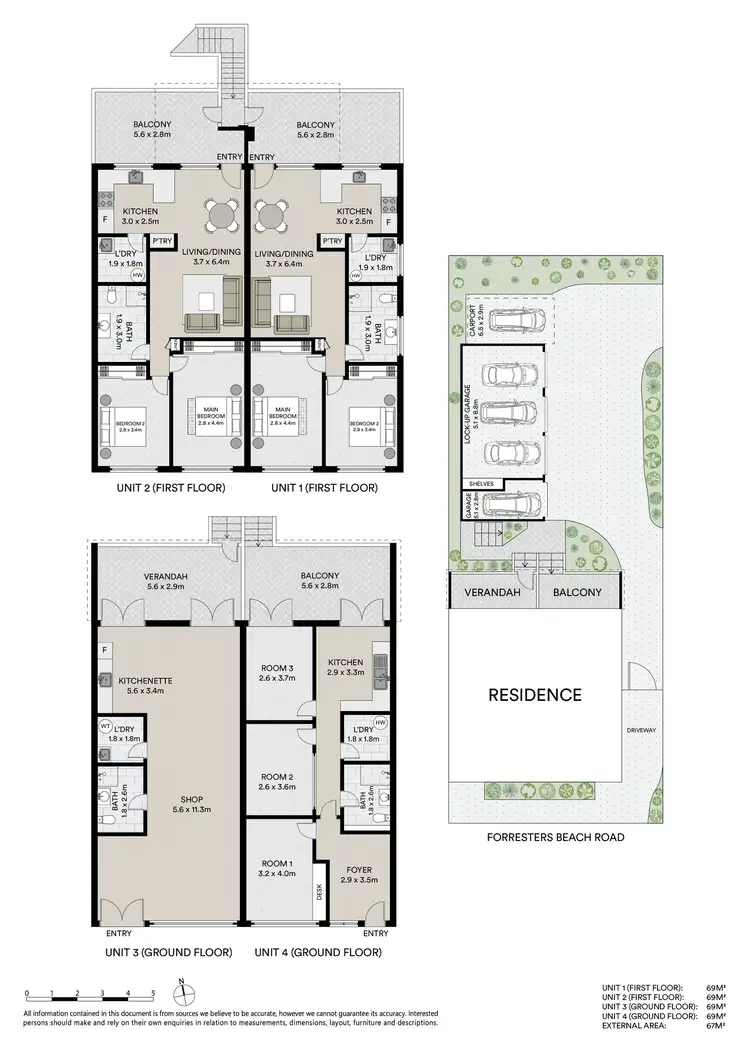 Floorplan of Homely block of units listing, 33 Forresters Beach Road, Forresters Beach NSW 2260