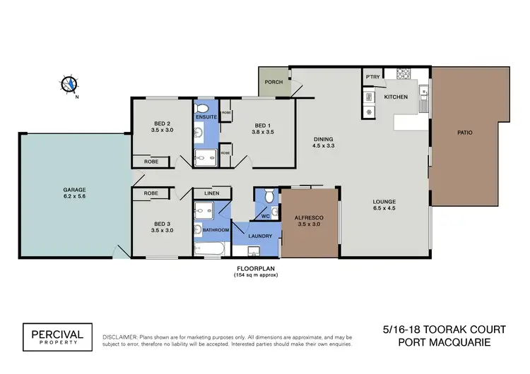 Floorplan of Homely villa listing, 5/16-18 Toorak Court, Port Macquarie NSW 2444