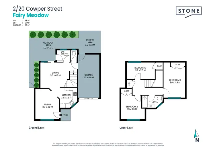 Floorplan of Homely townhouse listing, 2/20 Cowper Street, Fairy Meadow NSW 2519