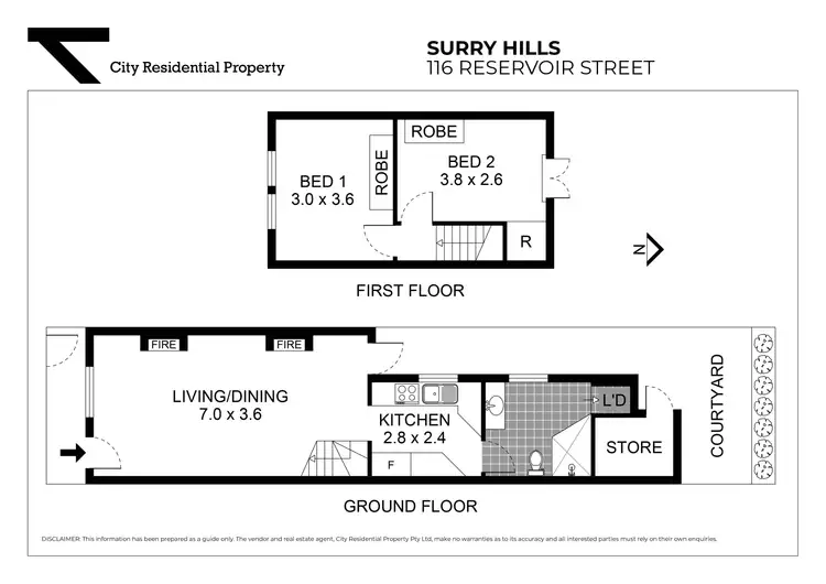 Floorplan of Homely terrace listing, 116 Reservoir Street, Surry Hills NSW 2010