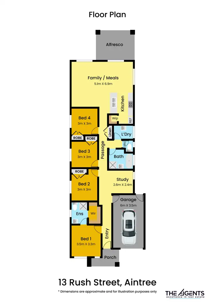 Floorplan of Homely house listing, 13 Rush Street, Aintree VIC 3336
