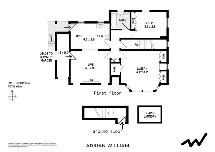 Floorplan of Homely apartment listing, 2/33 Woodcourt Street, Marrickville NSW 2204
