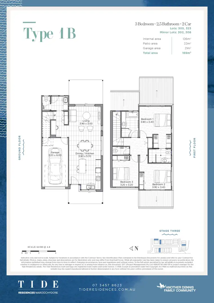Floorplan of Homely townhouse listing, 227 Paradise Circuit, Maroochydore QLD 4558