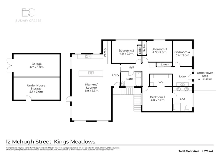 Floorplan of Homely house listing, 12 McHugh Street, Kings Meadows TAS 7249