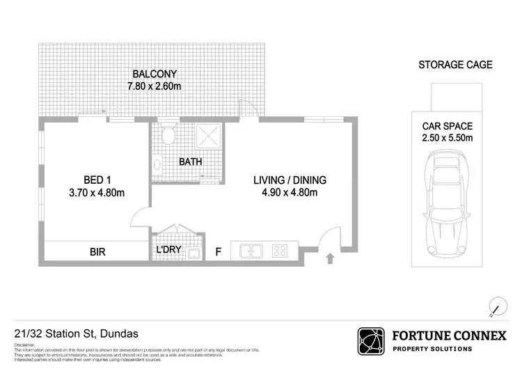 Floorplan of Homely apartment listing, 21/32 Station Street, Dundas NSW 2117
