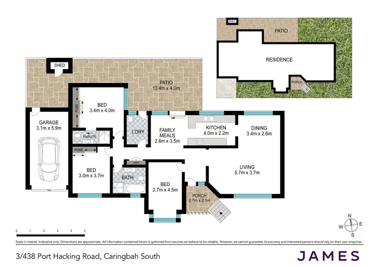 Floorplan of Homely villa listing, 3/438 Port Hacking Road, Caringbah South NSW 2229